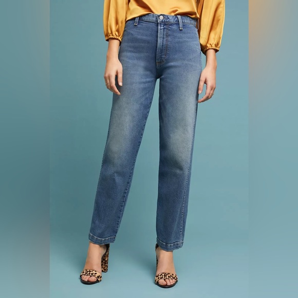 BOYISH: Carter High-rise Straight Ankle Jeans - Picture 2 of 8